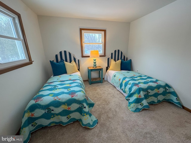 view of carpeted bedroom