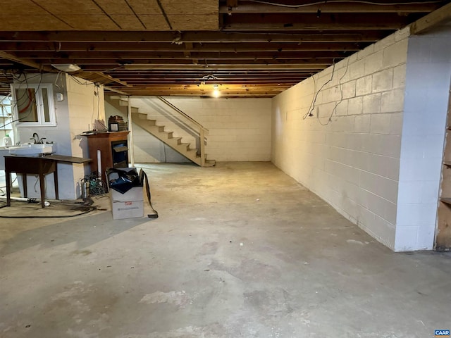 view of basement