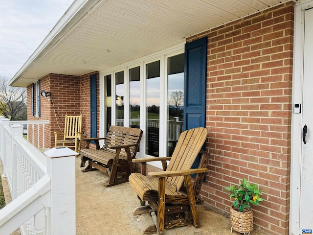 view of patio / terrace with a porch