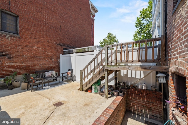 view of patio with outdoor lounge area