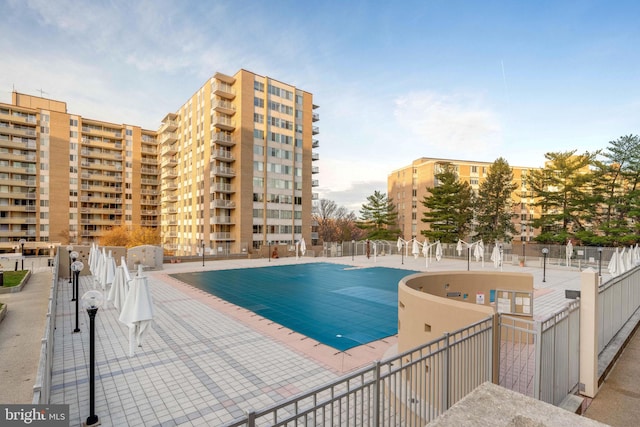 view of pool with a patio area