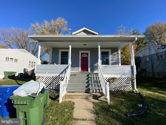 bungalow-style house with covered porch