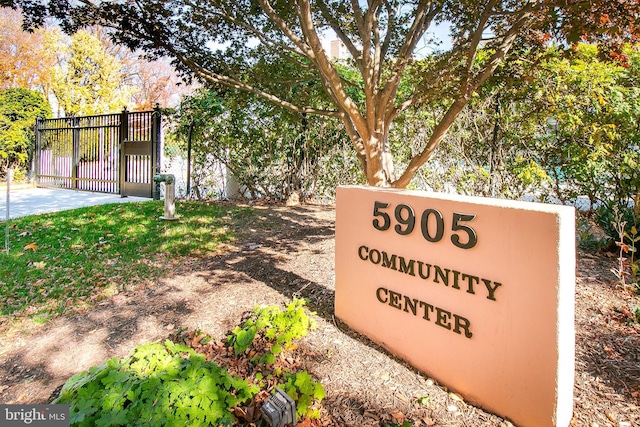 5901 Mount Eagle Dr Unit 1101, Alexandria, VA 22303 - community sign featuring a gate