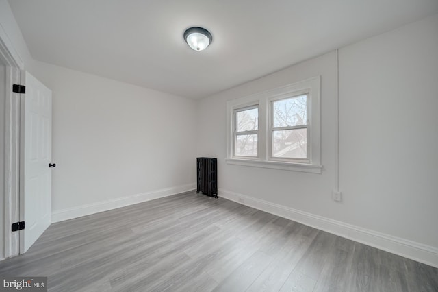 empty room featuring light hardwood / wood-style floors