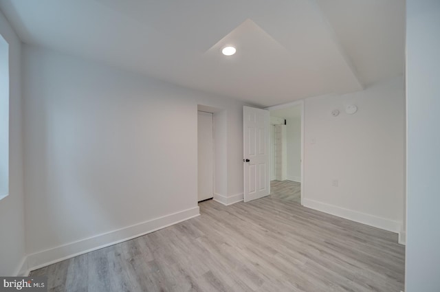 empty room featuring light wood-type flooring