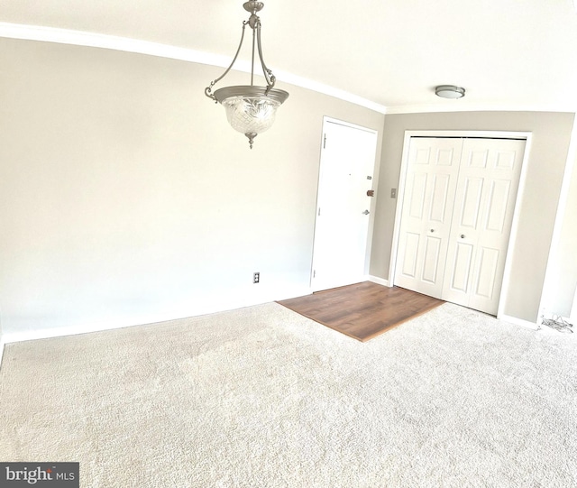 interior space with ornamental molding