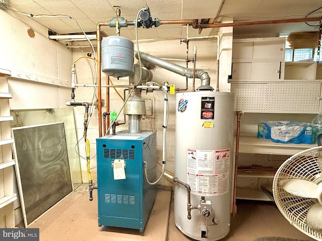 utilities featuring gas water heater