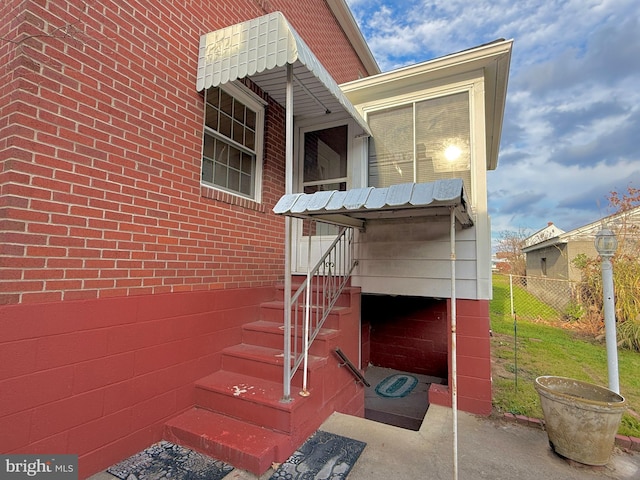 view of doorway to property