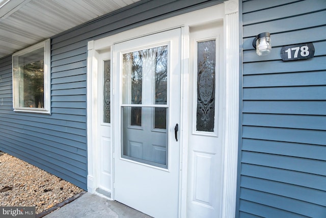 view of doorway to property