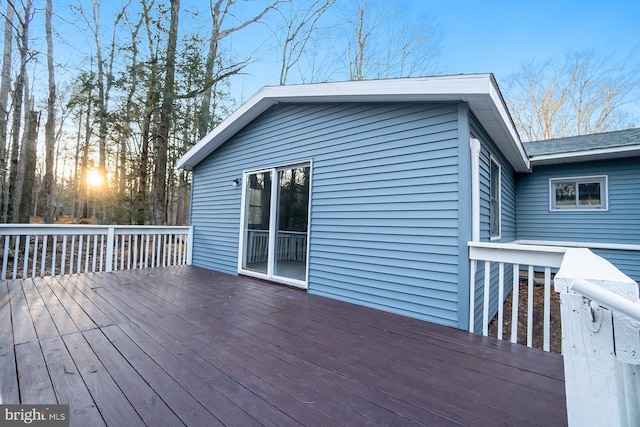 view of deck at dusk