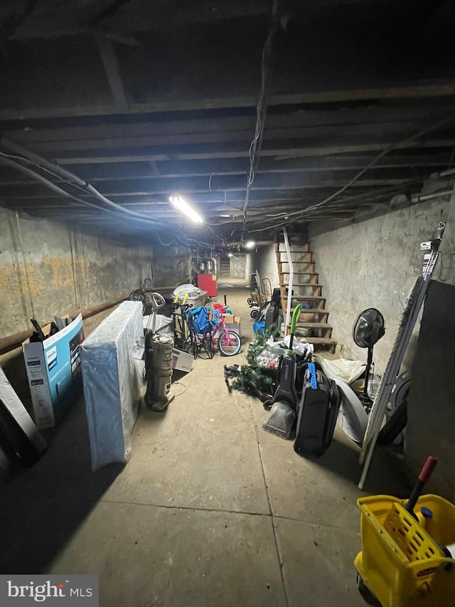 view of basement