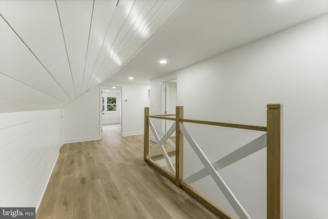 hallway featuring light hardwood / wood-style flooring