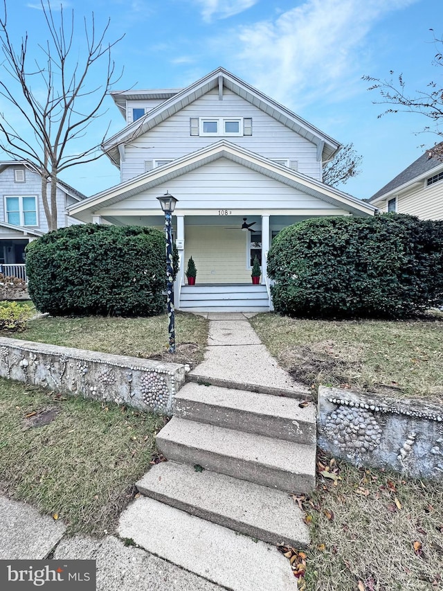 view of front of house with covered porch