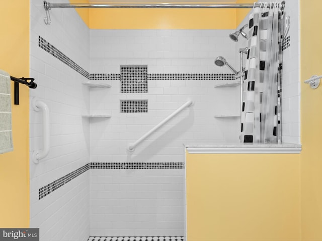 bathroom featuring walk in shower