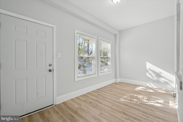 foyer entrance featuring light hardwood / wood-style floors