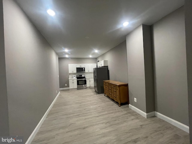 interior space with light wood-type flooring