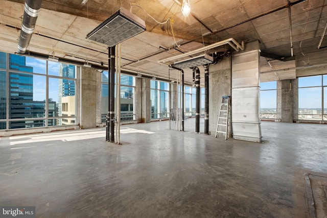 basement with a wealth of natural light