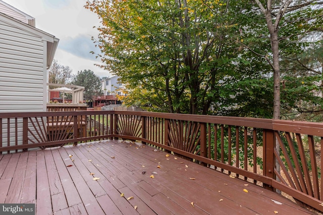 view of wooden terrace