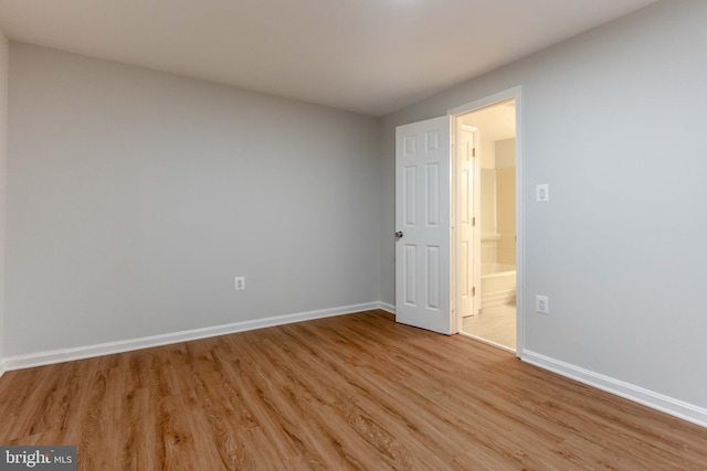 empty room featuring light wood-type flooring