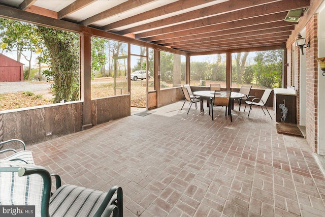 view of sunroom