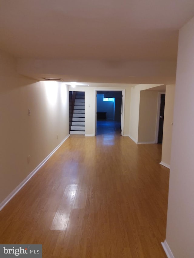 empty room featuring light hardwood / wood-style flooring