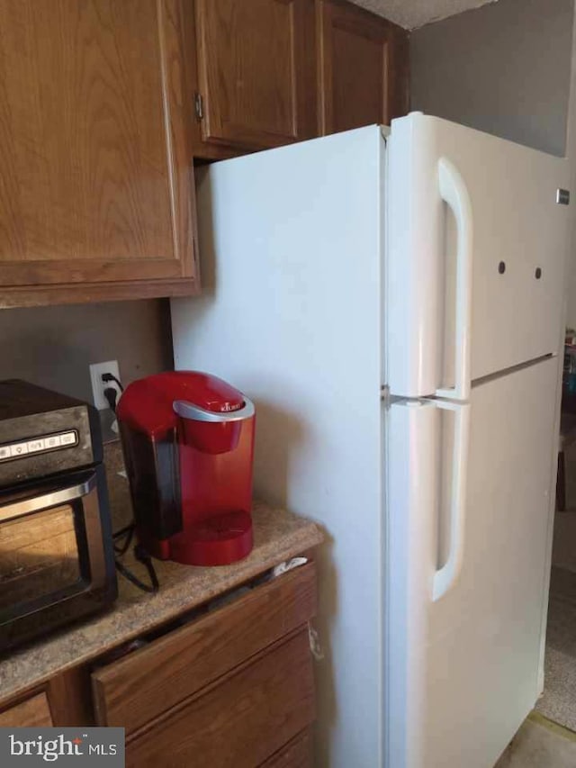 kitchen with white refrigerator