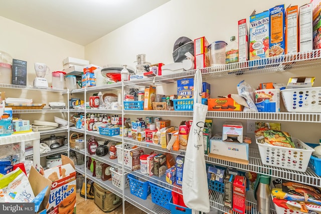 view of pantry