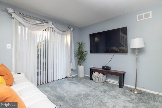 view of carpeted living room