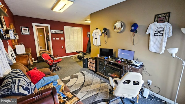 view of carpeted living room