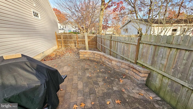 view of patio / terrace featuring grilling area