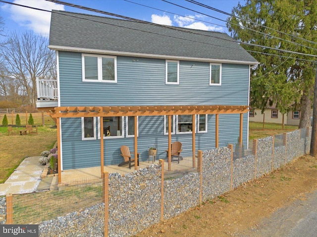 view of front of home featuring a patio area