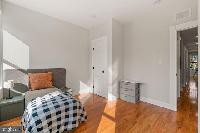 living area with light wood-type flooring