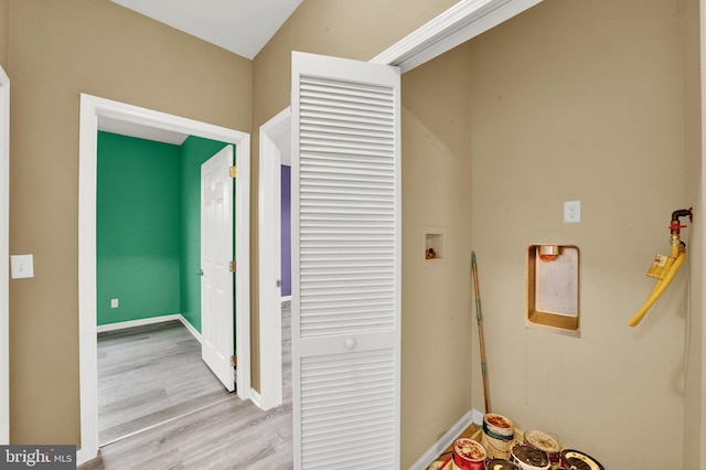 hallway featuring light hardwood / wood-style flooring