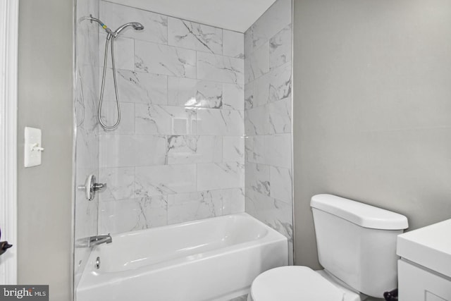 1806 E Lafayette Ave, Baltimore, MD 21213 - bathroom featuring vanity, toilet, and tub / shower combination