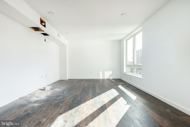 unfurnished room featuring dark hardwood / wood-style floors