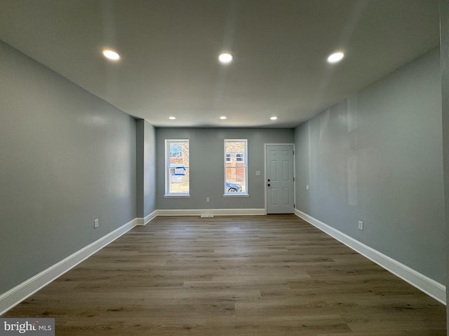 empty room featuring hardwood / wood-style floors