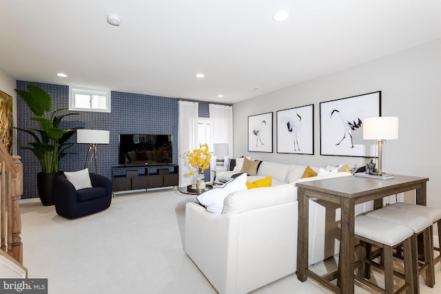 view of carpeted living room