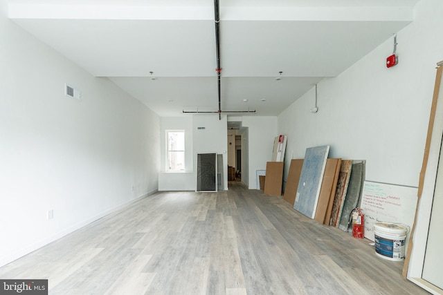 interior space with light wood-type flooring