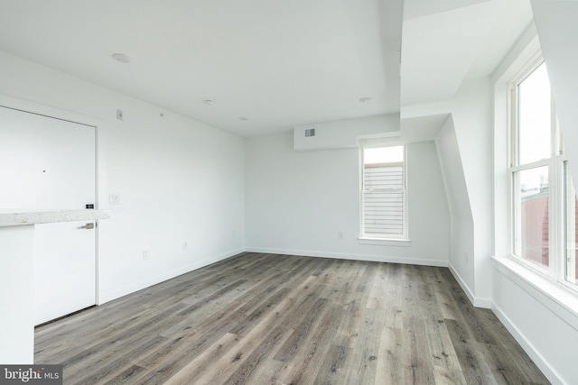 interior space with wood-type flooring