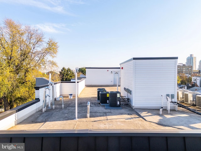 view of property exterior with cooling unit