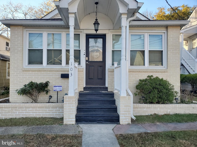 view of exterior entry