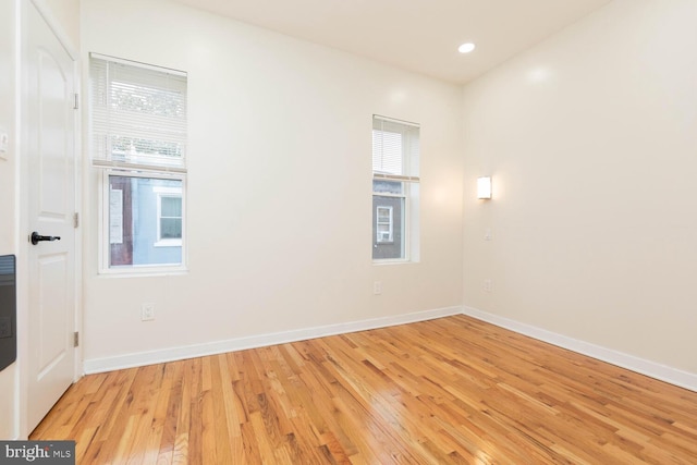 empty room featuring light hardwood / wood-style flooring