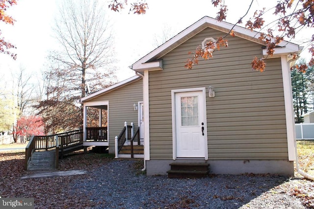 view of back of property