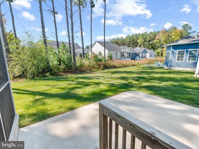 view of yard with a patio area