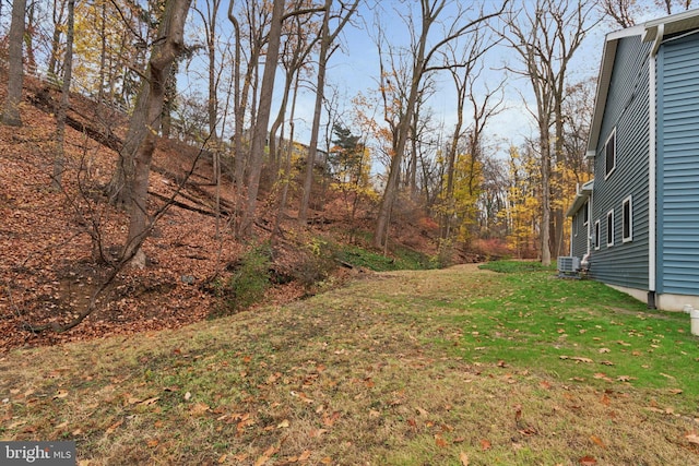 view of yard with cooling unit