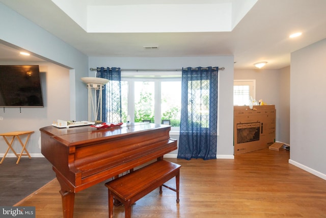 4504 Harbor Beach Blvd, Brigantine, NJ 08203 - living area with wood finished floors, baseboards, and recessed lighting