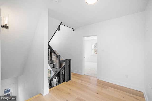 interior space with hardwood / wood-style flooring