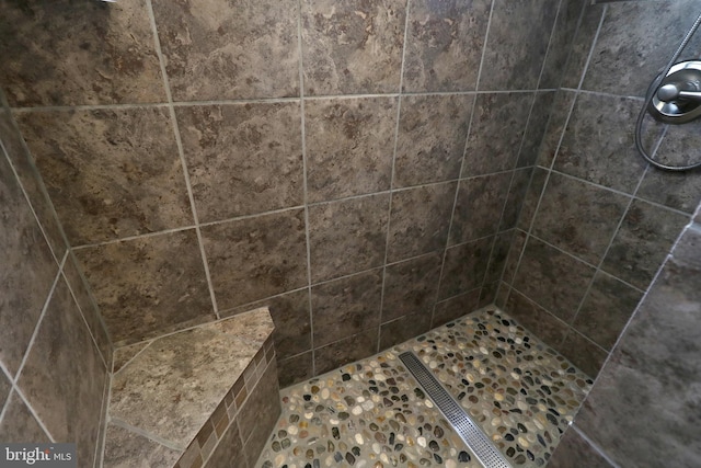 details with tiled shower