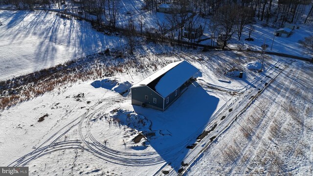 view of snowy aerial view