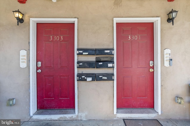 view of doorway to property